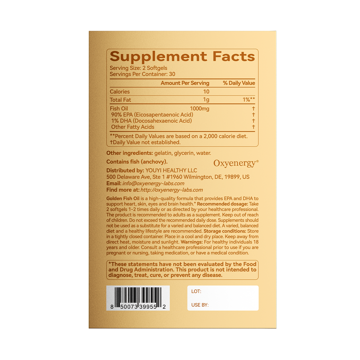 GOLDEN FISH OIL 90% EPA